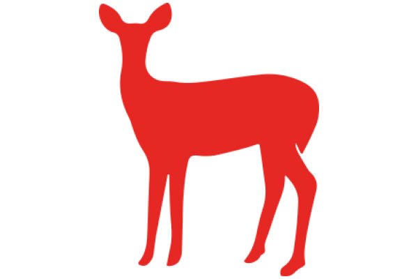 Stylized Red Deer Silhouette