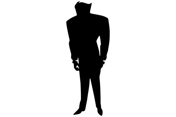 Silhouette of a Man in a Suit