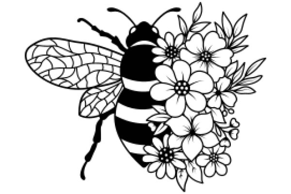 Floral Design with a Bee