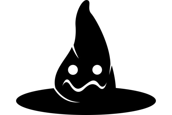 Whimsical Illustration of a Smiling Wizard Hat