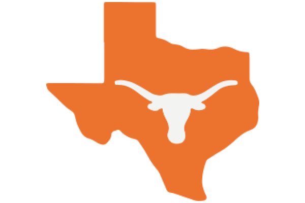 Vibrant Orange Texas State Logo