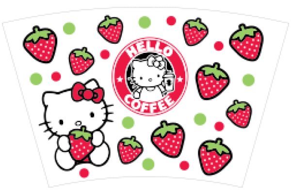 Hello Kitty's Delightful Strawberry Coffee Adventure