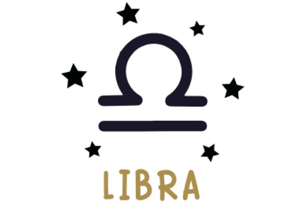 Astrological Symbol of Libra with Starry Background