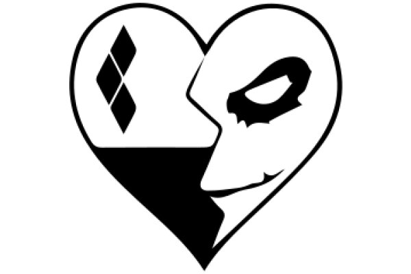 A Symbolic Heart with a Mask, Embracing the Mystery