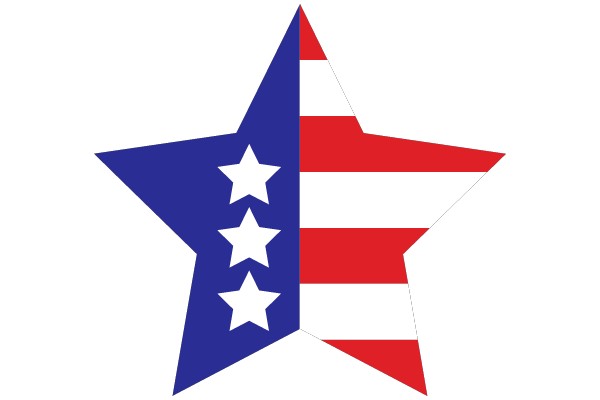 United States Flag Star Design