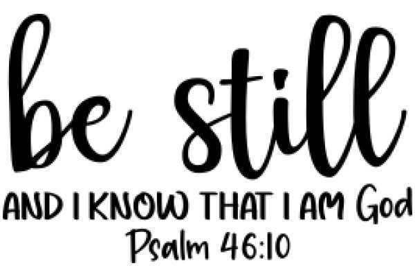 Be Still and Know That I Am God: A Bible Verse Quote