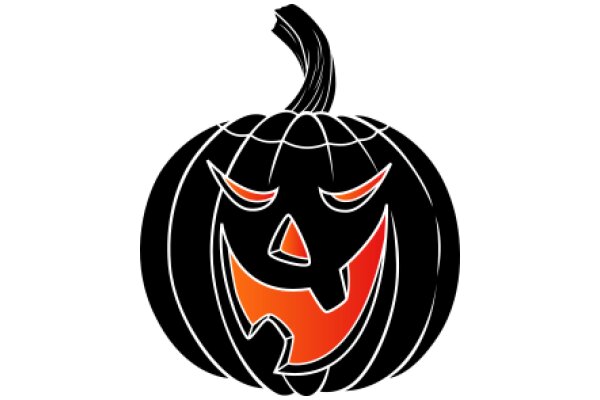 Halloween-themed logo with a pumpkin design