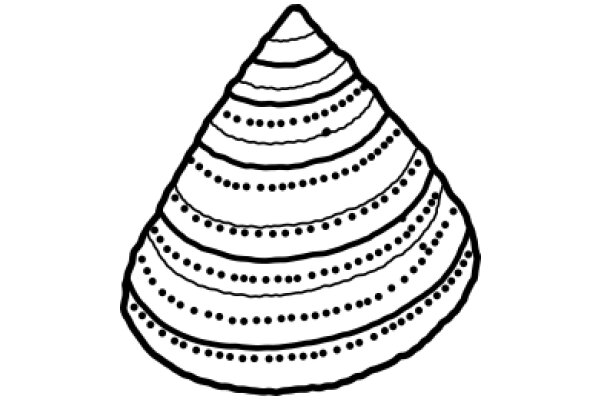 A Simple Line Drawing of a Snail Shell