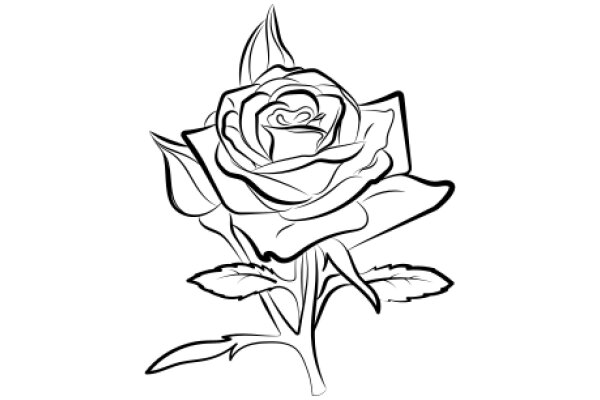 A Rose with a Heart: An Artistic Illustration