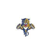 Vivid Blue and Yellow Logo of a Tiger