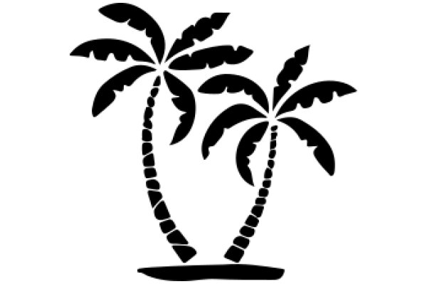 Simplistic Silhouette of a Palm Tree