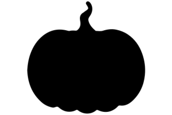 A Solid Black Silhouette of a Pumpkin