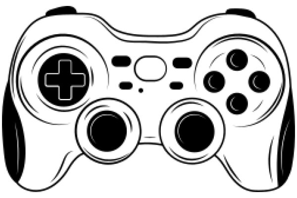 Stylized Illustration of a Video Game Controller