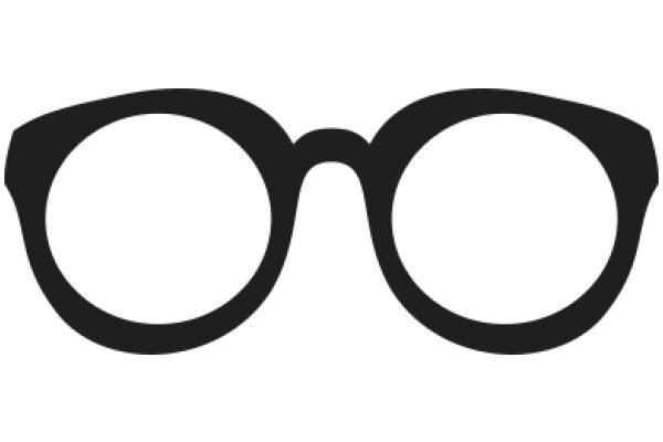 Stylish Black Eyeglasses Icon