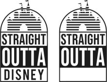 Black and White Logo for Straight Outta Disney