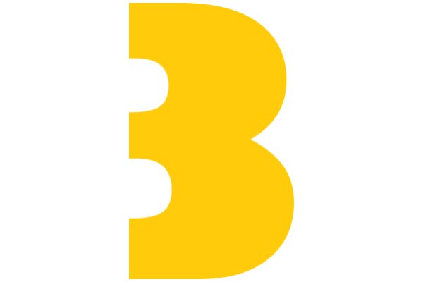 A Bright Yellow 'B' in a Simple, Clean Design