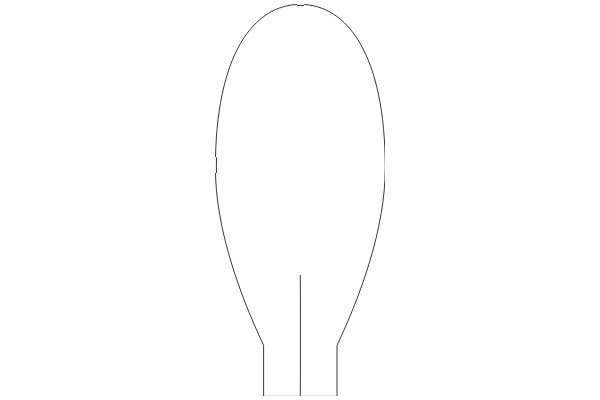 Simplified Line Art of a Light Bulb