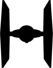 A Silhouette of a TIE Interceptor from Star Wars