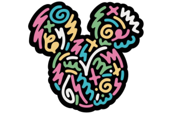 Vibrant and Colorful Mickey Mouse Ears Sticker