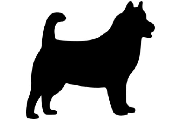 A Silhouette of a Dog, Standing Alone