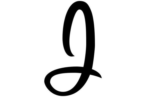 Stylized Black Letter 'G' on a White Background