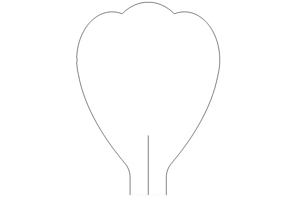 A Simple Line Drawing of a Balloon