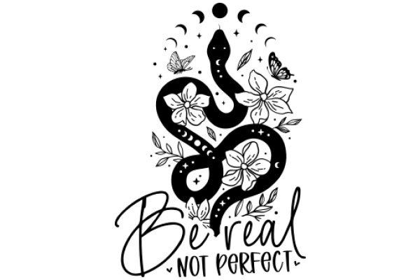 Be Real, Not Perfect: A Whimsical Affirmation Poster