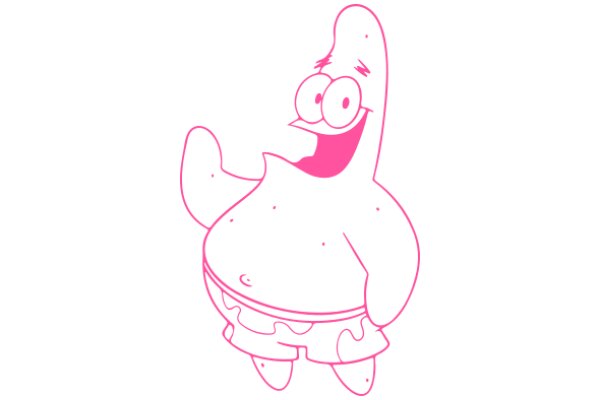 SpongeBob SquarePants: A Pink and White Cartoon Character