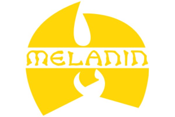 Vibrant Yellow Logo with the Word 'Melanin' in a Stylized Font