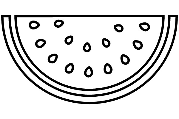 Simplistic Illustration of a Watermelon