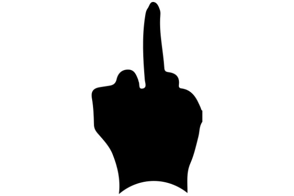 A Silhouette of a Middle Finger