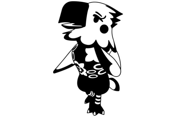 Stylized Cartoon Character: ABird with a Hat and a Cane