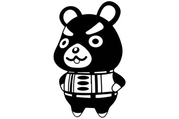 A Playful Illustration of a Bear-like Character