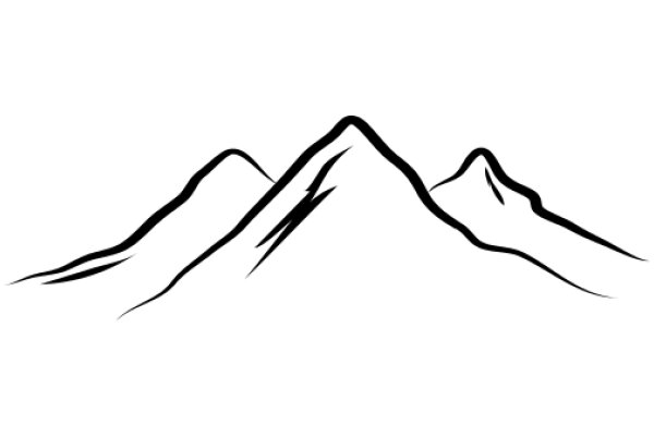 Simplistic Mountain Silhouette