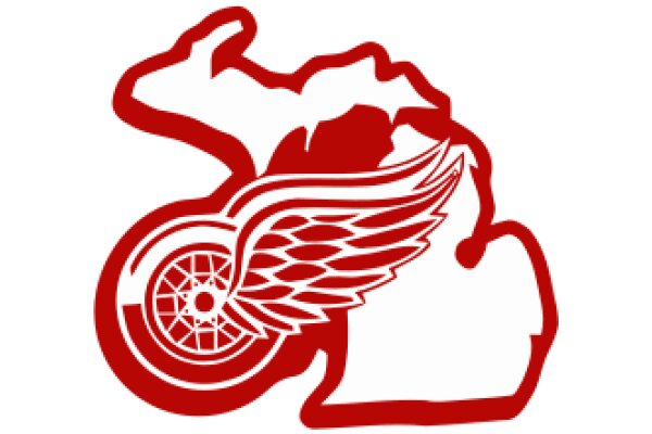 Red and White Logo of a Winged Wheel