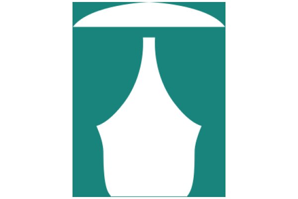 Simplistic Design: A Teal Icon with a White Bottle