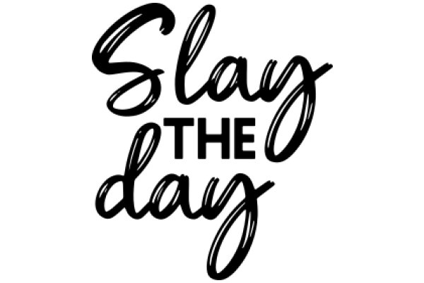 Stylized Text Art: 'Slay the Day'