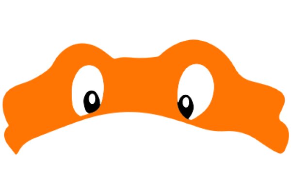 Vibrant Orange Character with Eyes and Mouth