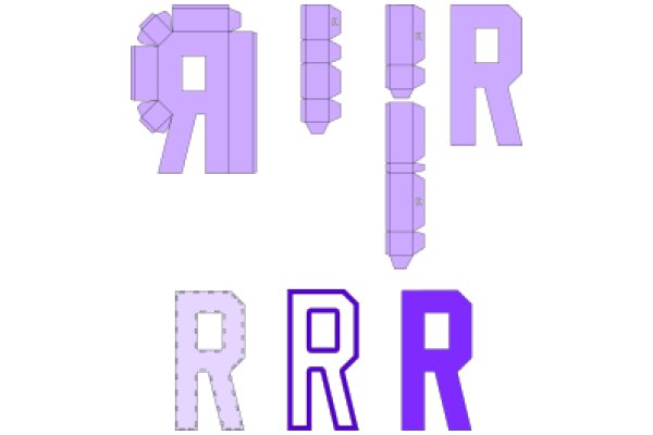 Purple Alphabet: A Collection of Stylized Letter R