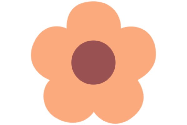 Simplistic Flower Icon with a Soft Pink Center