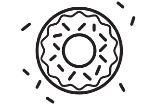 A Simple, Illustration of a Donut with Sprinkles