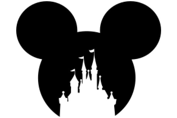 Silhouette of Mickey Mouse and Castle