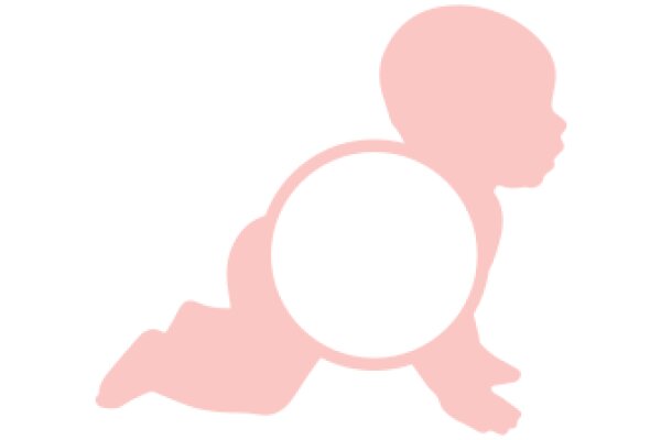 A Pink Silhouette of a Baby in a Cradle