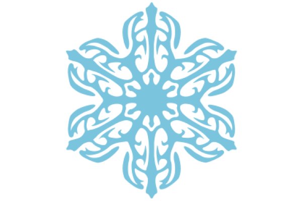 Stylized Blue Snowflake Design