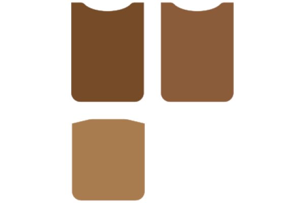 A Collection of Four Shapes in Brown