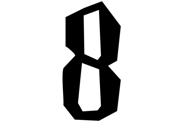 Stylized Black Letter 'O' with a 3D Effect