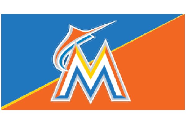 Vibrant Miami Marlins Logo on a Colorful Background