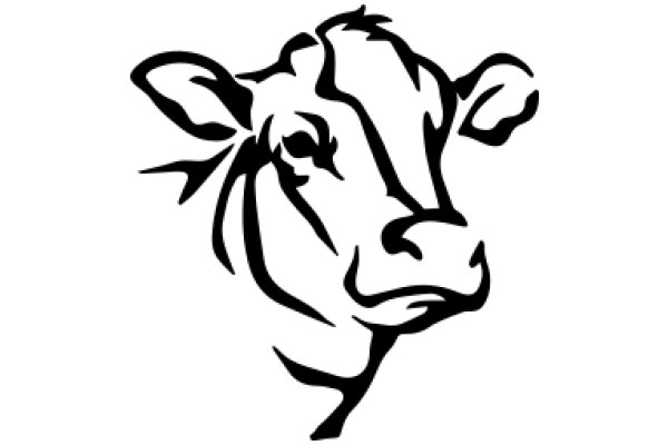 Stylized Cow Silhouette in