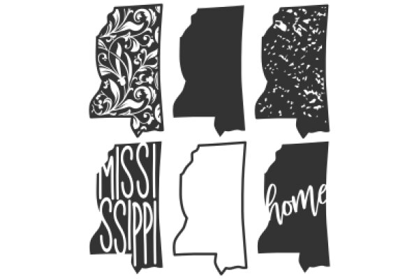 A Collection of State Symbols and the Word 'Home'