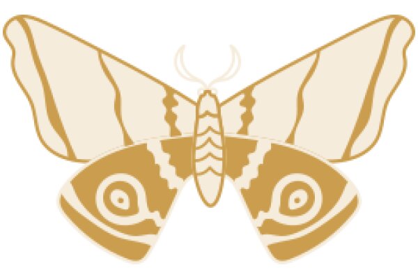 Stylized Butterfly with Patterned Wings and Body